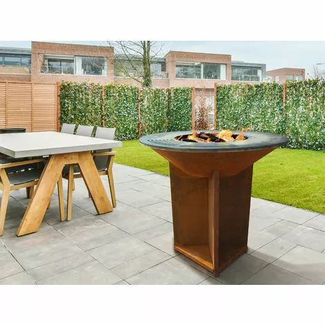 PURLINE Grand Barbecue En Acier Corten Avec Plaque Et Grille En Acier - No Name 6 PURLINE Grand Barbecue En Acier Corten Avec Plaque Et Grille En Acier - No Name – Image 4