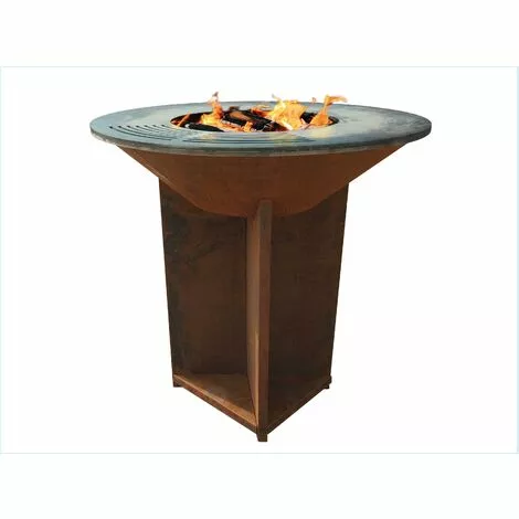 PURLINE Grand Barbecue En Acier Corten Avec Plaque Et Grille En Acier - No Name 7 PURLINE Grand Barbecue En Acier Corten Avec Plaque Et Grille En Acier - No Name – Image 5