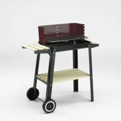 Barbecue Chariot 48x27 Cm Landmann 00322 - Avec Tablette, Coupe-vent Et Grille Réglable