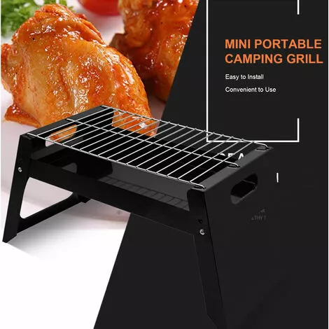LIFCAUSAL Barbecue De Camping Pliable Pour Feu De Camp Mini Portable Avec Filet De Barbecue Poêle à Bois Extérieur Barbecue De Camping à Charbon De Bois Pour Cuisson à Flamme Nue Pique-nique Barbecue à La Maison Pour 4 à 6 Personnes 6 LIFCAUSAL Barbecue De Camping Pliable Pour Feu De Camp Mini Portable Avec Filet De Barbecue Poêle à Bois Extérieur Barbecue De Camping à Charbon De Bois Pour Cuisson à Flamme Nue Pique-nique Barbecue à La Maison Pour 4 à 6 Personnes – Image 4