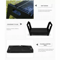 LIFCAUSAL Barbecue De Camping Pliable Pour Feu De Camp Mini Portable Avec Filet De Barbecue Poêle à Bois Extérieur Barbecue De Camping à Charbon De Bois Pour Cuisson à Flamme Nue Pique-nique Barbecue à La Maison Pour 4 à 6 Personnes 11 LIFCAUSAL Barbecue De Camping Pliable Pour Feu De Camp Mini Portable Avec Filet De Barbecue Poêle à Bois Extérieur Barbecue De Camping à Charbon De Bois Pour Cuisson à Flamme Nue Pique-nique Barbecue à La Maison Pour 4 à 6 Personnes -France Barbecue Soldes Boutique 53642997 5