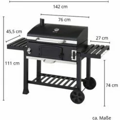 TAINO HERO XXL Set Fumoir BBQ Chariot De Cuisson Au Charbon De Bois Barbecue Fumoir Hotte -France Barbecue Soldes Boutique 53853236 3