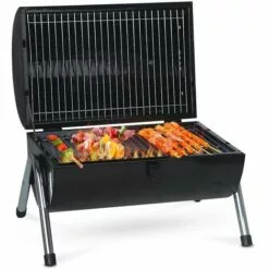 Barbecue - Set De Barbecue Gratuit - Charbon De Bois - 38 X 45 X 26 Cm - Noir - MaxxGarden