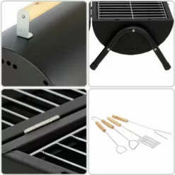 Barbecue - Set De Barbecue Gratuit - Charbon De Bois - 38 X 45 X 26 Cm - Noir - MaxxGarden -France Barbecue Soldes Boutique 54009748 3