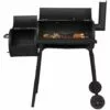 WOLTU Barbecue à Charbon. Grill BBQ Avec Roues De Transport. 115x53x114cm.Noir