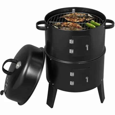 WOLTU Conception 3 En 1 Barbecue Au Charbon De Bois. BBQ Grill Fumé 40x84cm. Grill Barbecue Pour Jardin Camping.Noir 3 WOLTU Conception 3 En 1 Barbecue Au Charbon De Bois. BBQ Grill Fumé 40x84cm. Grill Barbecue Pour Jardin Camping.Noir
