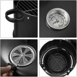 WOLTU Conception 3 En 1 Barbecue Au Charbon De Bois. BBQ Grill Fumé 40x84cm. Grill Barbecue Pour Jardin Camping.Noir 9 WOLTU Conception 3 En 1 Barbecue Au Charbon De Bois. BBQ Grill Fumé 40x84cm. Grill Barbecue Pour Jardin Camping.Noir -France Barbecue Soldes Boutique 54102546 4