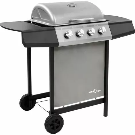 Hommoo Barbecue Gril A Gaz Avec 4 Brûleurs Noir Et Argente 3 Hommoo Barbecue Gril A Gaz Avec 4 Brûleurs Noir Et Argente