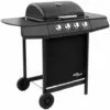 Hommoo Barbecue Gril A Gaz Avec 4 Brûleurs Noir -France Barbecue Soldes Boutique 54149379 1