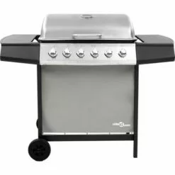 Hommoo Barbecue Gril A Gaz Avec 6 Brûleurs Noir Et Argente 9 Hommoo Barbecue Gril A Gaz Avec 6 Brûleurs Noir Et Argente -France Barbecue Soldes Boutique 54149380 3