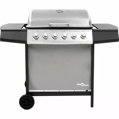 Hommoo Barbecue Gril A Gaz Avec 6 Brûleurs Noir Et Argente 5 Hommoo Barbecue Gril A Gaz Avec 6 Brûleurs Noir Et Argente – Image 3