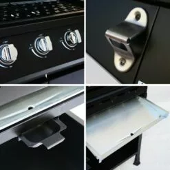 ALICE'S GARDEN Barbecue Gaz - Treville - Barbecue 5 Brûleurs Dont 1 Feu Latéral Noir. Avec Thermomètre - Noir -France Barbecue Soldes Boutique 5468530 4