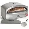 Four à Pizza 4800W Gaz KEMPER Inox + Spatule Pizzaiolo Cuisson Sur Pierre Réfractaire 400°C Max Allumage Piezo Thermostat