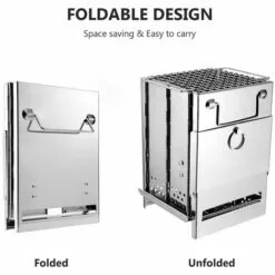 ASUPERMALL Réchaud à Bois En Acier Inoxydable Mini Barbecue Léger Et Pliable Pour Le Camping, Le Jardin, L'extérieur Et Le Pique-nique ,15*15*21CM 9 ASUPERMALL Réchaud à Bois En Acier Inoxydable Mini Barbecue Léger Et Pliable Pour Le Camping, Le Jardin, L'extérieur Et Le Pique-nique ,15*15*21CM -France Barbecue Soldes Boutique 55283649 3