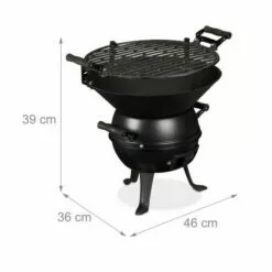 JARDIBRICODECO Barbecue Tonneau En Fonte De Fer -France Barbecue Soldes Boutique 55316392 4