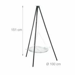 JARDIBRICODECO Barbecue Inclinable Trépied Et Grillage -France Barbecue Soldes Boutique 55316567 4