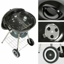 JARDIBRICODECO Barbecue Boule Ø 41,5 Cm Acier Galvanisé, Grill, Fumoir, Smoker Avec Régulateur De Ventilation Température - Charbon De Bois -France Barbecue Soldes Boutique 55331084 4