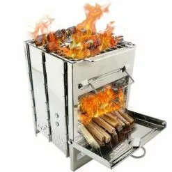 REGALI Poêle à Bois Portable Pliable Grill Camping En Plein Air Ustensiles De Cuisine Barbecue -France Barbecue Soldes Boutique 55344488 2