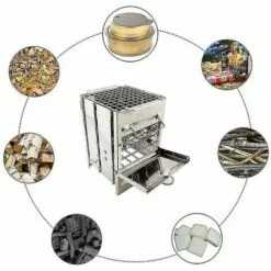 REGALI Poêle à Bois Portable Pliable Grill Camping En Plein Air Ustensiles De Cuisine Barbecue -France Barbecue Soldes Boutique 55344488 3