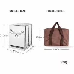 ASUPERMALL Kit De Soufflerie Pour Réchaud à Bois Pliable Mini BBQ Grill Avec Sac De Transport Pour La Randonnée, Le Camping Et La Cuisine -France Barbecue Soldes Boutique 55665977 5