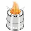 TRIOMPHE Réchaud De Camping,T-Audace Poêle à Alcool Au Feu De Bois Pliable Petit Poêle Portable En Acier Inoxydable Pour Randonnée En Plein Air Randonnée Voyager Pique-Nique Barbecue