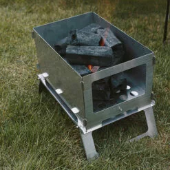 SUPERSELLER Pliable Camping Poêle Barbecue Grill En Acier Inoxydable BBQ Poêle À Bois Poêle En Plein Air Randonnée Pique-Nique Grill - L-Base -France Barbecue Soldes Boutique 56091390 3