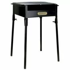 Barbecue à Charbon Sur Pied Algon Noir (40 X 34 X 62 Cm)