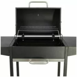 LIVOO Barbecue à Charbon Avec Desserte Rangement Intérieur Latéral 10 Personnes - Noir -France Barbecue Soldes Boutique 56622473 3