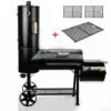 TAINO CHIEF 130kg Fumoir Incl. 3 Grilles BBQ Fumoir à Charbon De Bois Barbecue