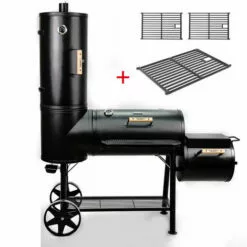 TAINO CHIEF 130kg Fumoir Incl. 3 Grilles BBQ Fumoir à Charbon De Bois Barbecue