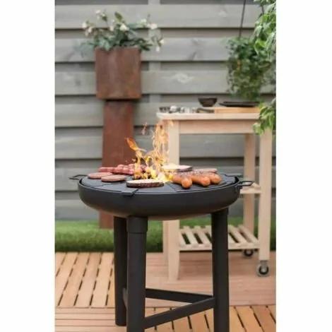 AUTRES Barbecue Gril A Plancha BBGRILL - Avec Plancha En Fonte - Surface De Cuisson : Diam 56 Cm - Noir 4 AUTRES Barbecue Gril A Plancha BBGRILL - Avec Plancha En Fonte - Surface De Cuisson : Diam 56 Cm - Noir – Image 2