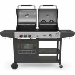 Barbecue Gaz Et Charbon LIVOO DOC254 - Noir -France Barbecue Soldes Boutique 57278254 3