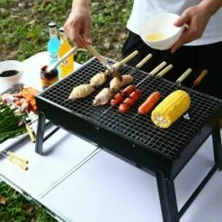 DENUOTOP Barbecue Charbon Barbecue Au Charbon De Bois, Barbecue Portable Barbecue En Acier Inoxydable Pliable Barbecue Fumeur Grill Barbecue Bureau Parfait Pour Le Camping Pique-Nique En Plein Air Garden Party -France Barbecue Soldes Boutique 57589132 2