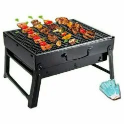 DENUOTOP Barbecue Charbon Barbecue Au Charbon De Bois, Barbecue Portable Barbecue En Acier Inoxydable Pliable Barbecue Fumeur Grill Barbecue Bureau Parfait Pour Le Camping Pique-Nique En Plein Air Garden Party -France Barbecue Soldes Boutique 57589132 3