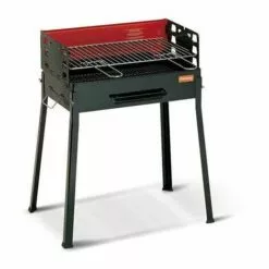 Ferraboli Barbecue Famiglia Au Charbon Grille Rectangulaire 50x30cm Avec Tiroir Pour Cendre