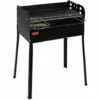 Ferraboli Barbecue Ledro Avec Grille Chromée 58 X 37cm Brasier Double