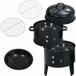 INLIFE Gril Barbecue Au Charbon 3 En 1 40x80 Cm 9 INLIFE Gril Barbecue Au Charbon 3 En 1 40x80 Cm -France Barbecue Soldes Boutique 57884428 3