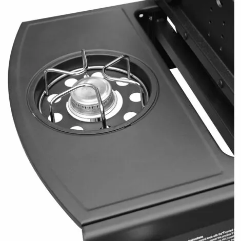 INLIFE Barbecue à Gaz 4 + 1 Zone De Cuisson Noir Et Argenté 7 INLIFE Barbecue à Gaz 4 + 1 Zone De Cuisson Noir Et Argenté – Image 5