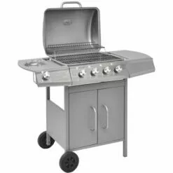 INLIFE Barbecue à Gaz 4 + 1 Zone De Cuisson Argenté -France Barbecue Soldes Boutique 57884947 2