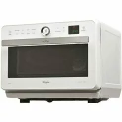 WHIRLPOOL JT469WH - Micro-ondes Jet Chef - 33 L - 6eme SENS Combi Crisp Vapeur - Cavité Inox - Plateau Tournant 36 Cm - Blanc