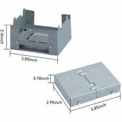 TANCYCO Réchaud Pliant De Camping Réchaud à Combustible à Alcool Solide Réchaud à Barbecue Pliable Pour Les Voyages, La Randonnée, Le Camping, Le Pique-nique, Le Barbecue (argent) -France Barbecue Soldes Boutique 58208245 2