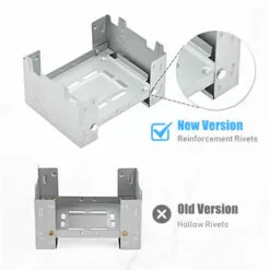 TANCYCO Réchaud Pliant De Camping Réchaud à Combustible à Alcool Solide Réchaud à Barbecue Pliable Pour Les Voyages, La Randonnée, Le Camping, Le Pique-nique, Le Barbecue (argent) -France Barbecue Soldes Boutique 58208245 5