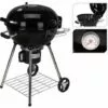 BBQ Barbecue Au Charbon De Bois - Surface De Grillage 44 X 32 Cm - Noir