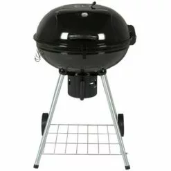 Vargan Barbecue Au Charbon De Bois - Surface De Grillage Ø 45 Cm - Avec Bac à Cendres - Noir