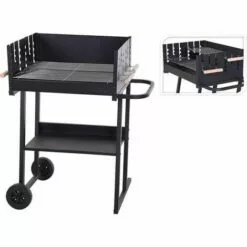 Vargan Barbecue Au Charbon De Bois - Surface De Cuisson 76 X 34 Cm - Grille Réglable En Hauteur -France Barbecue Soldes Boutique 58474723 3