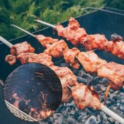 AOUGO Panier à Charbon En Acier Inoxydable, Grand Panier à Charbon De Bois, Panier à Combustible, Panier à Charbon De Bois, Accessoires Pour Camping En Plein Air -France Barbecue Soldes Boutique 58574699 5