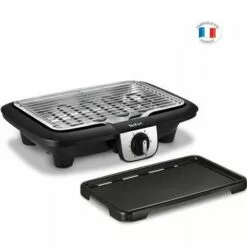 Tefal YY3818FB Easy Grill 2en1 Barbecue électrique De Table, Plaque Plancha Incluse, Puissant 2100 W, Jusqu'a 2 Fois Moins De…