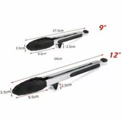 BEICHEN 9"et 12" Pince De Cuisine Barbecue Grille Pain En Acier Inoxydable 304 Et Poignée En Silicone Avec Support Et Trou De Suspension 9 BEICHEN 9"et 12" Pince De Cuisine Barbecue Grille Pain En Acier Inoxydable 304 Et Poignée En Silicone Avec Support Et Trou De Suspension -France Barbecue Soldes Boutique 59007735 4