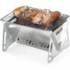 JOORRT Mini Barbecue Pliable Et Mobile - Surface De Cuisson : Environ 16 Cm X 21 Cm - Portable - Barbecue Au Charbon De Bois Pour 1 à 2 Personnes (plié Environ 33 Cm X 21 Cm)