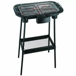 MEDIA WAVE STORE ® MASTER Barbecue EB02S électrique 2000W Puissance 220V-50/60HZ Noir Avec Jambes